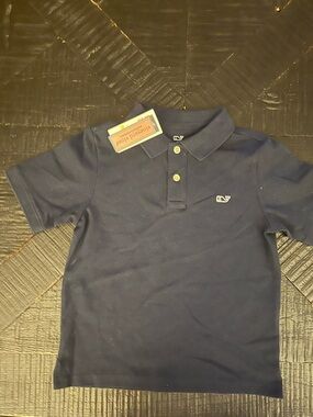 Vineyard Vines Boys' Navy Short-Sleeve Polo Size 4T NWT